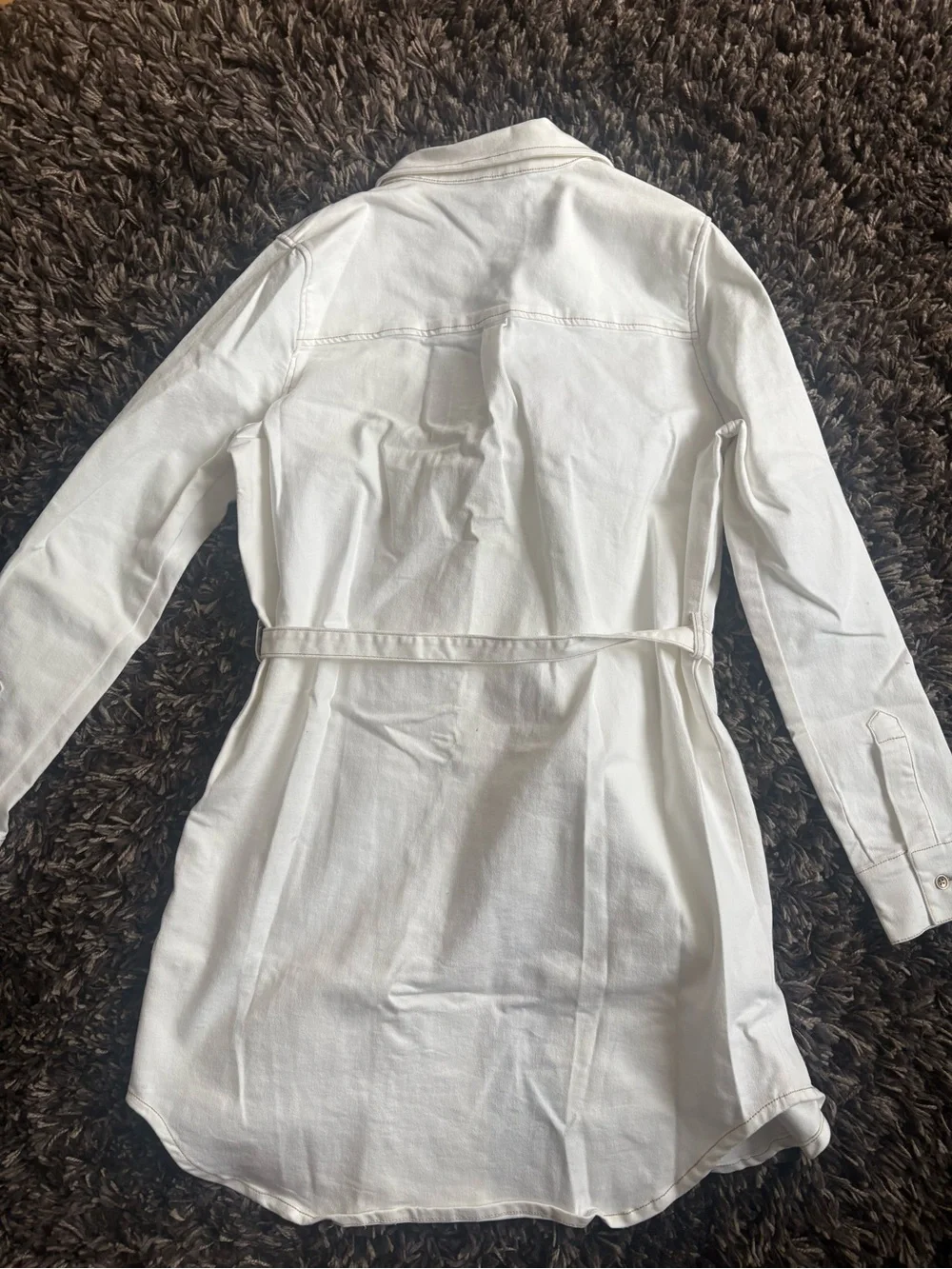 True Religion Winter White Georgia Shirt Dress